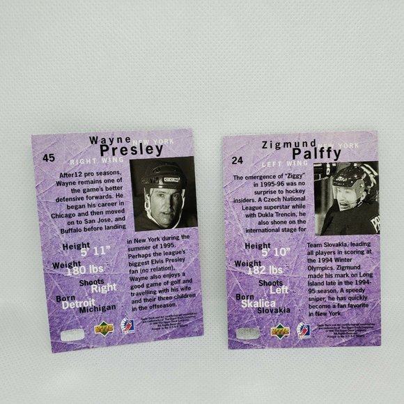 1996 Mint Be A Player Upper Deck Lot Of 6 New York Vintage Hockey Trading Cards - Picture 5 of 10